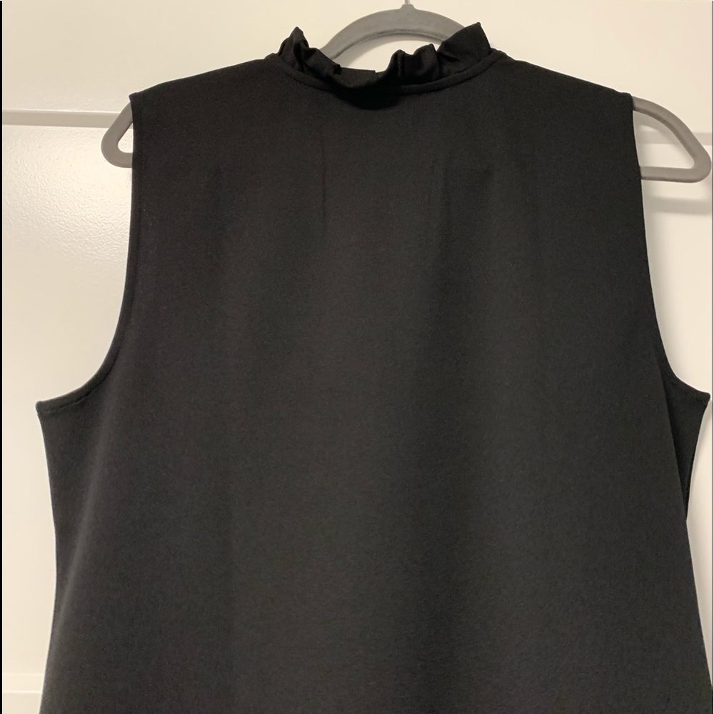 Ann Taylor Pearlized Button Ruffle Neck Top - Picture 7 of 8